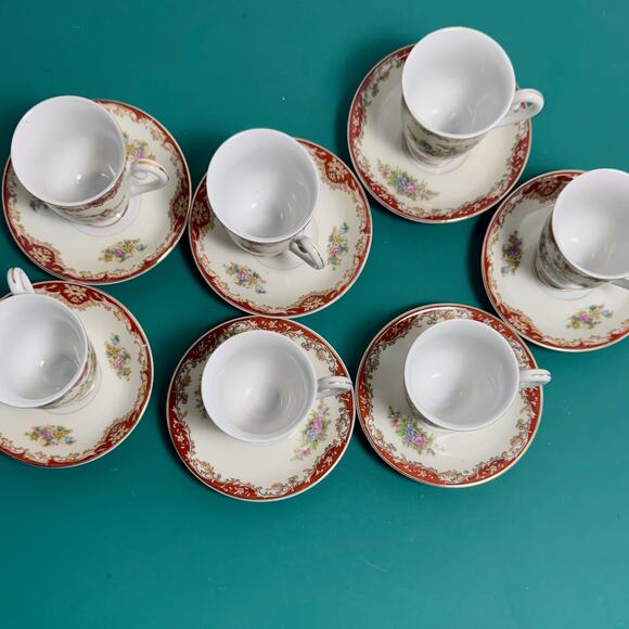 Vintage Demitasse Cups and Saucers Morimura Brothers (Noritake) - Picture 8 of 9